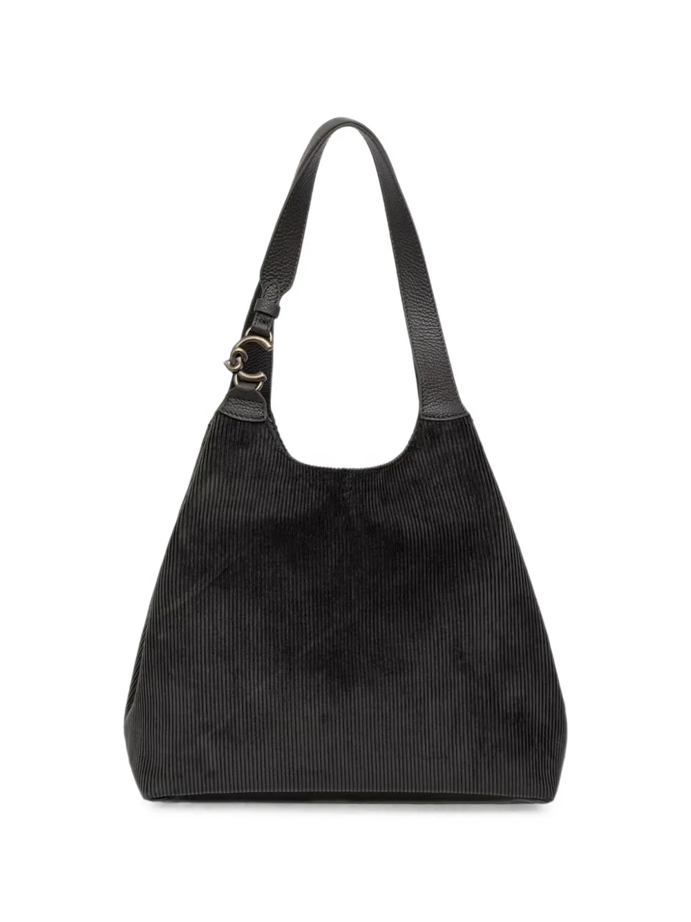 Coccinelle C-Easy large corduroy tote bag - Nero