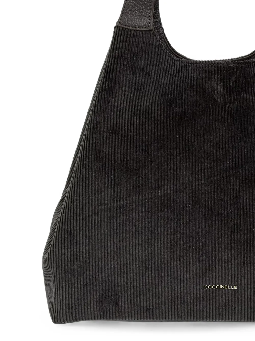 Coccinelle Grote C-Easy ribfluwelen shopper Zwart
