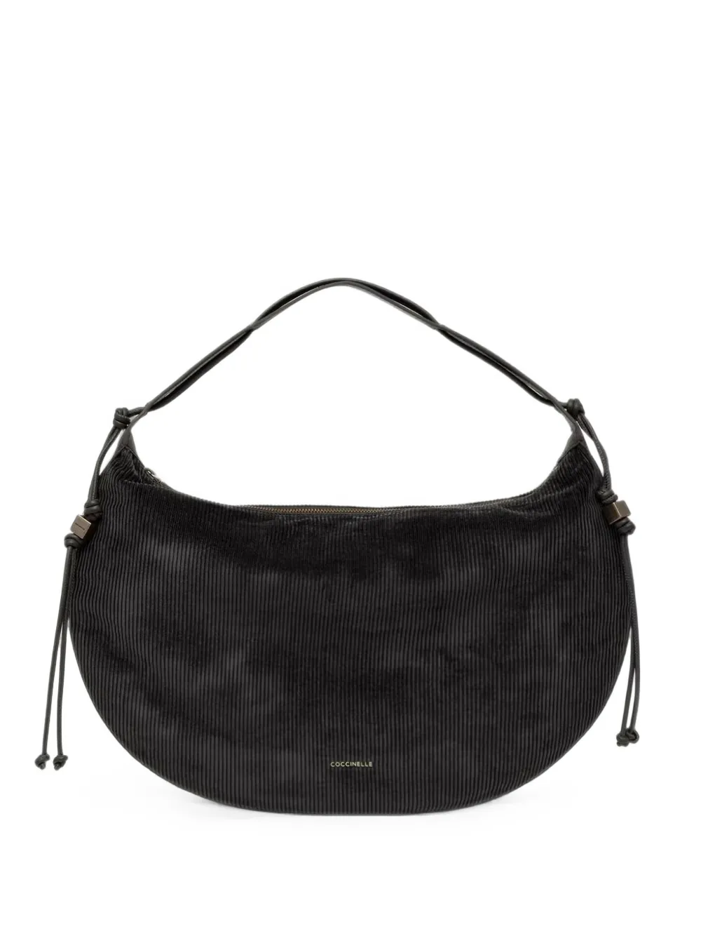 Coccinelle corduroy drawstring tote bag - Black