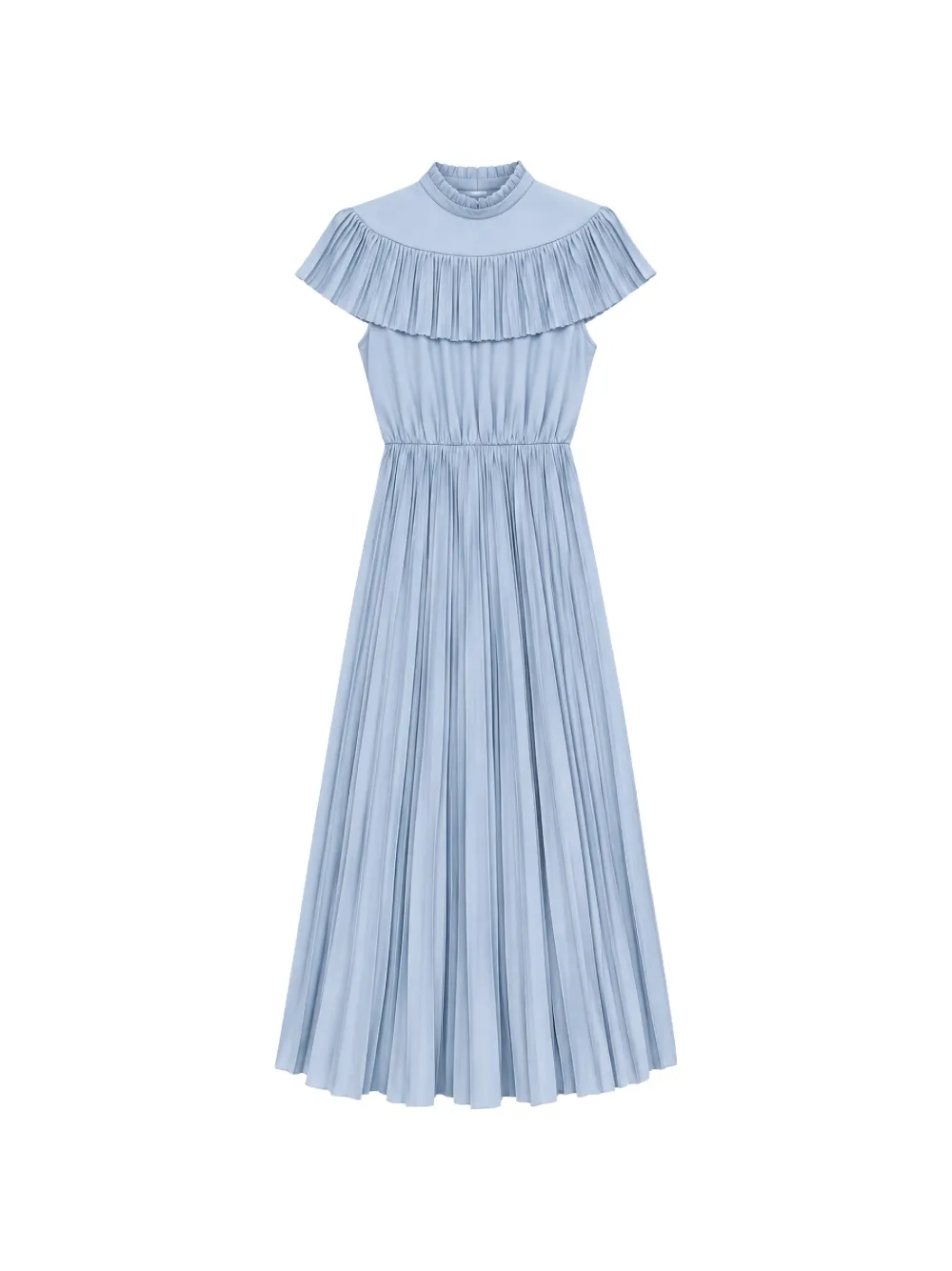 Nº21 pleated ruffled dress - Blu