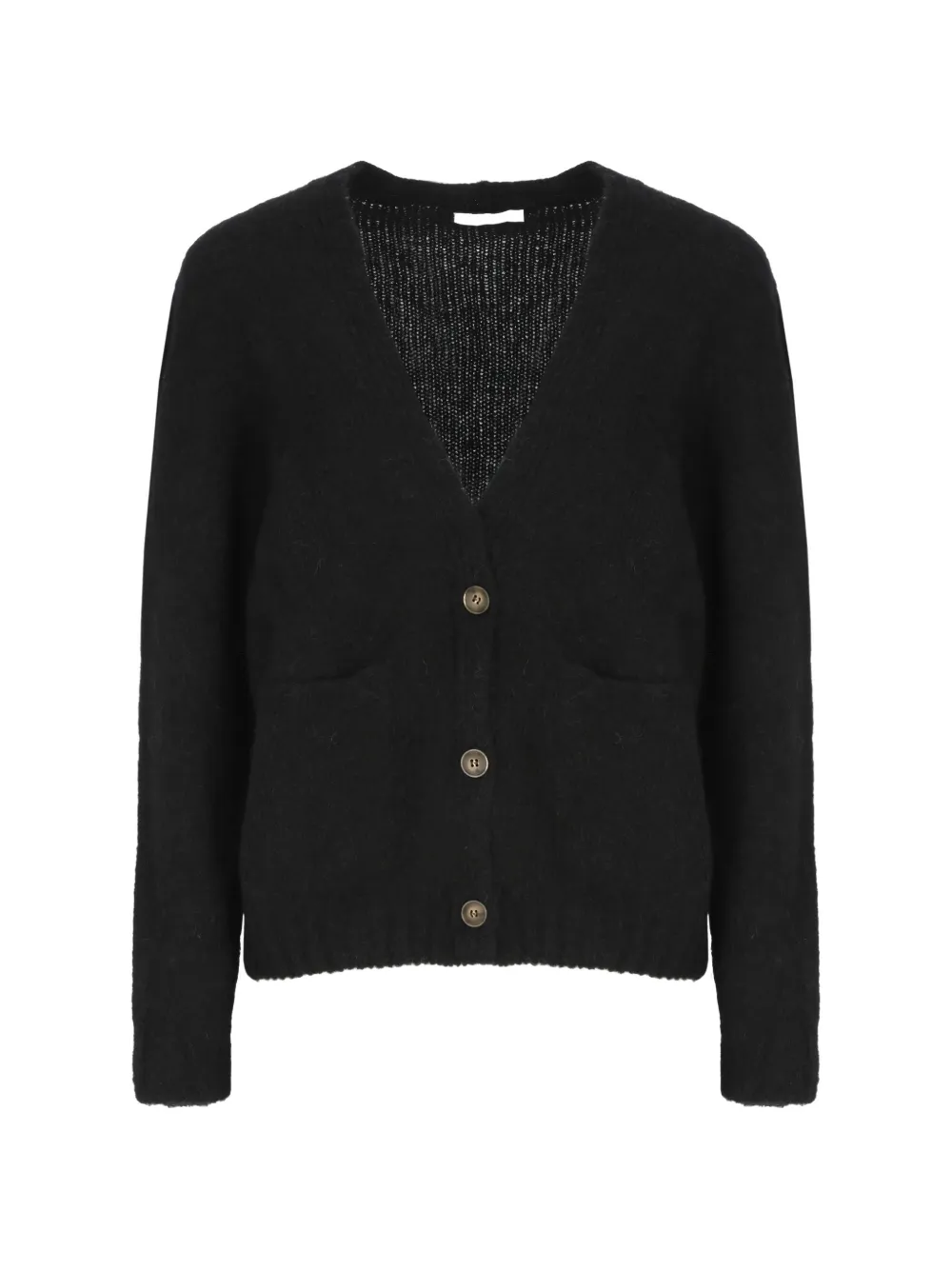 OLIVER LATTUGHI alpaca V-neck cardigan - Black