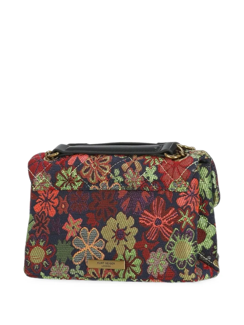 Kurt Geiger London Schoudertas van bloementapisserie verfraaid met kristallen Blauw