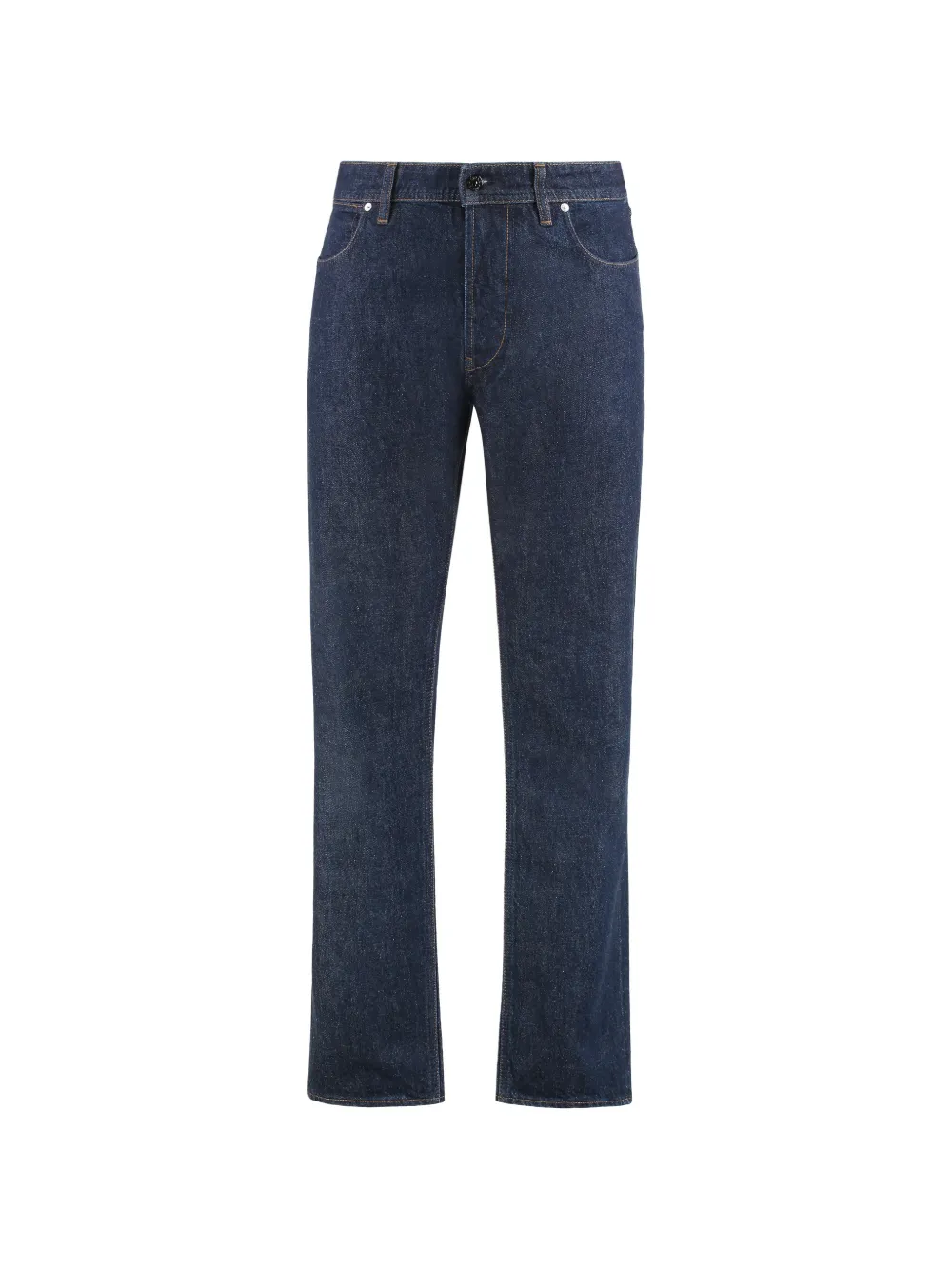 Stone Island logo-patch straight-leg cotton jeans