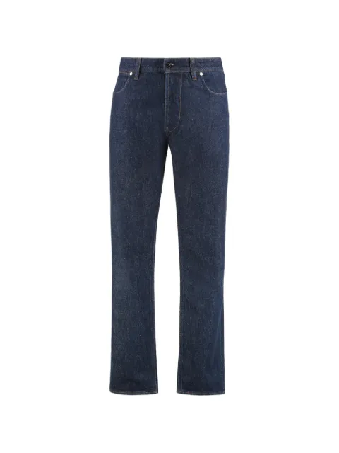 Stone Island logo-patch straight-leg cotton jeans