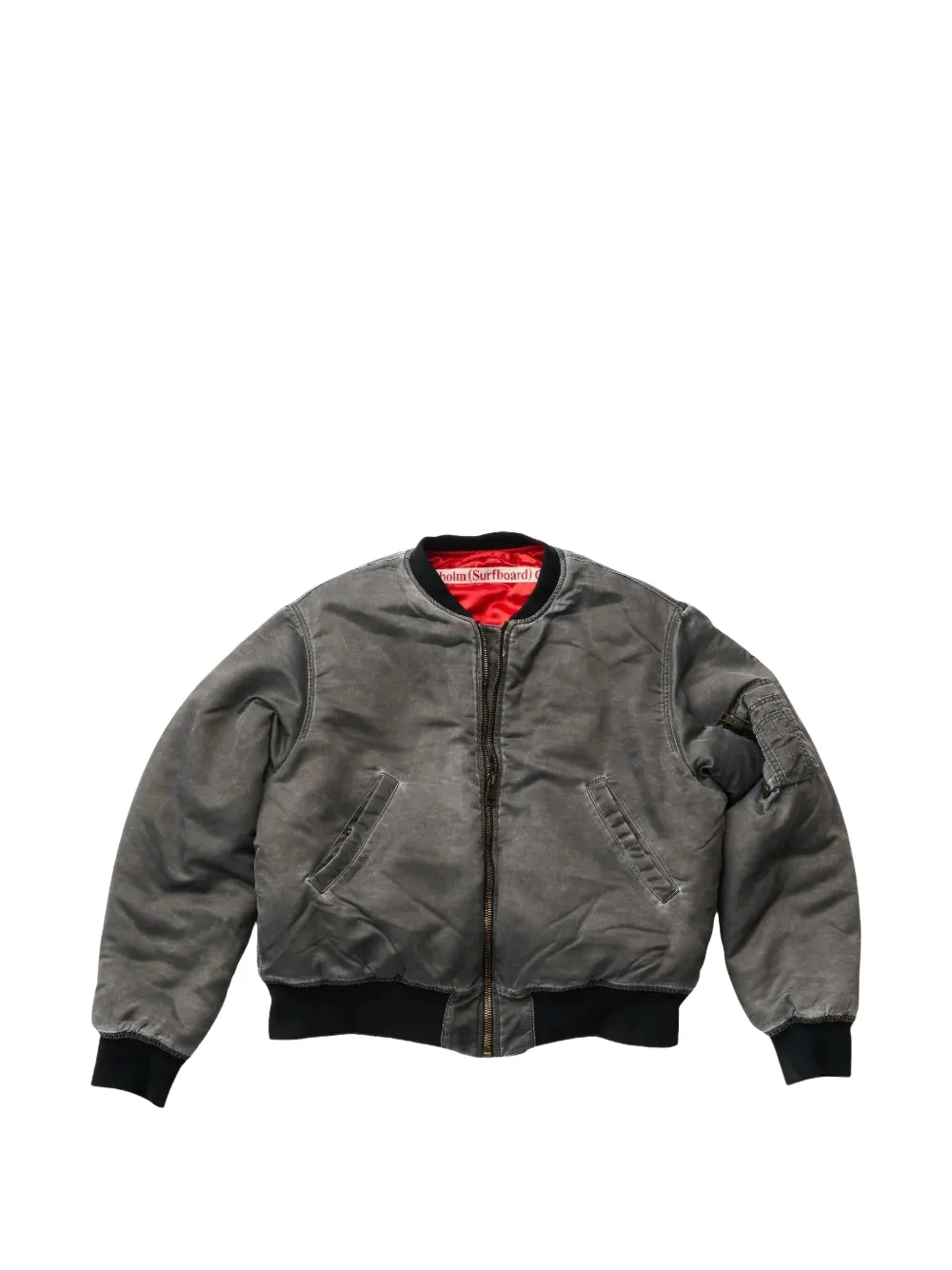 Stockholm Surfboard Club logo-patch bomber jacket
