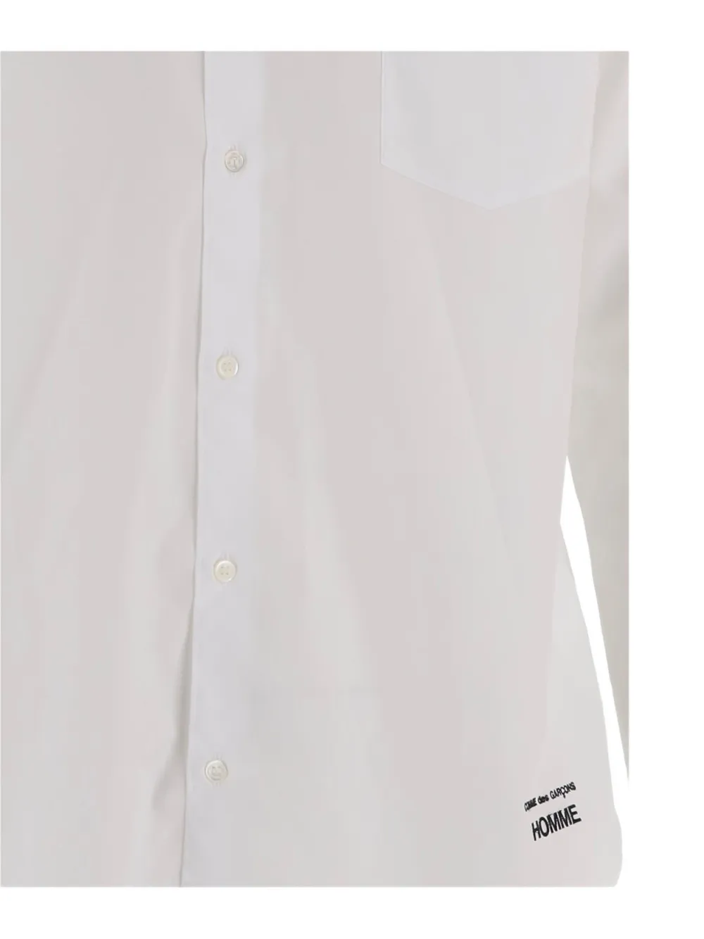 Comme des Garçons Homme Overhemd met logoprint Wit