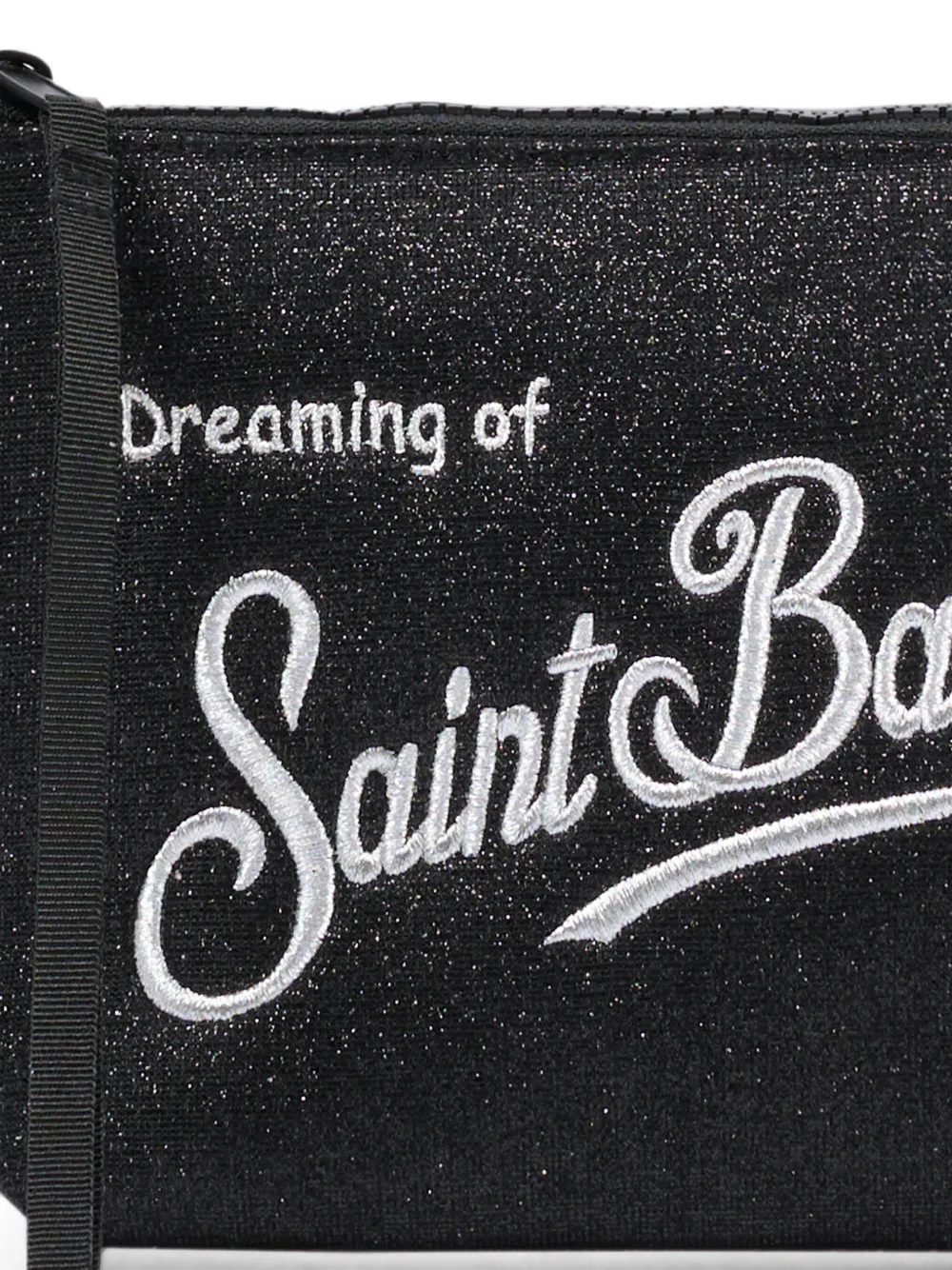 MC2 Saint Barth Kids Aline clutch met glitter-effect Zwart