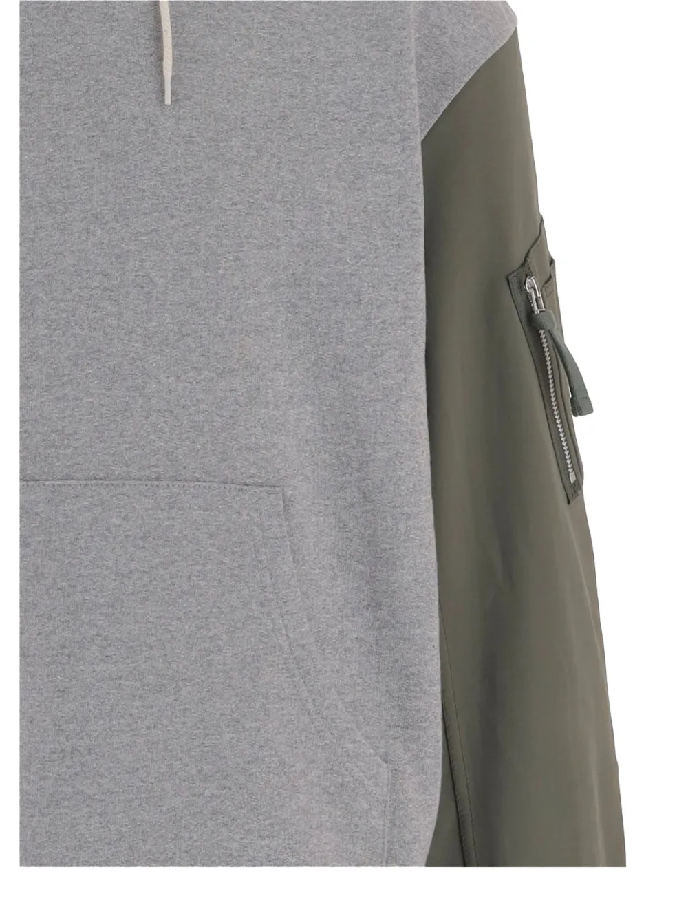 Comme des Garçons Homme Hoodie met contrasterende mouwen Grijs