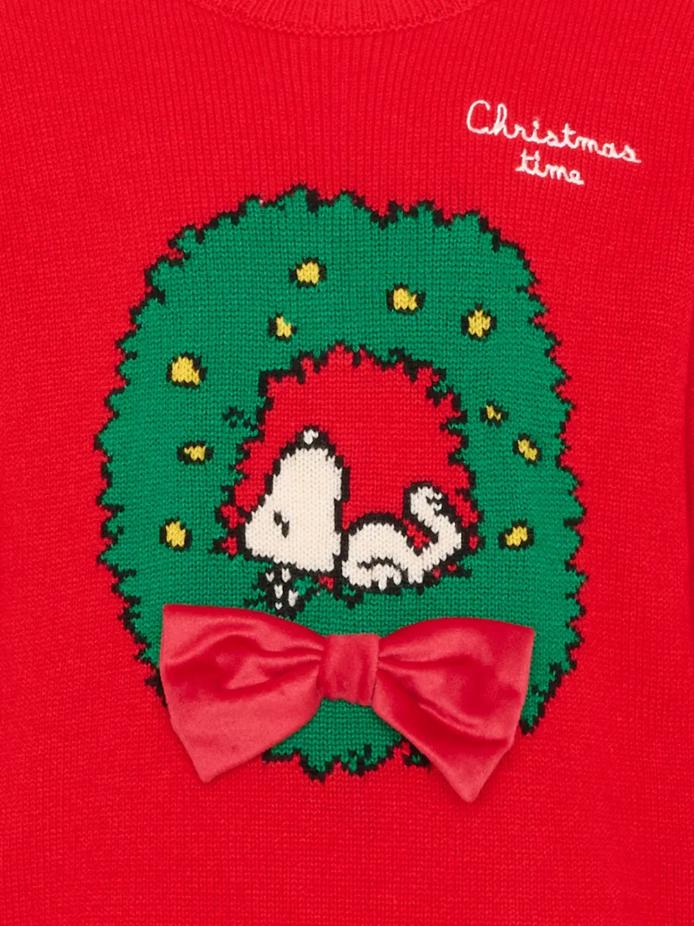 MC2 Saint Barth Kids x Peanuts trui met Snoopy-intarsia Rood