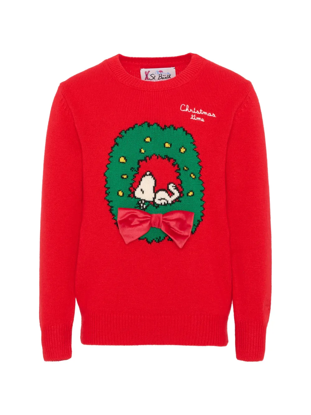 MC2 Saint Barth Kids x Peanuts trui met Snoopy-intarsia Rood