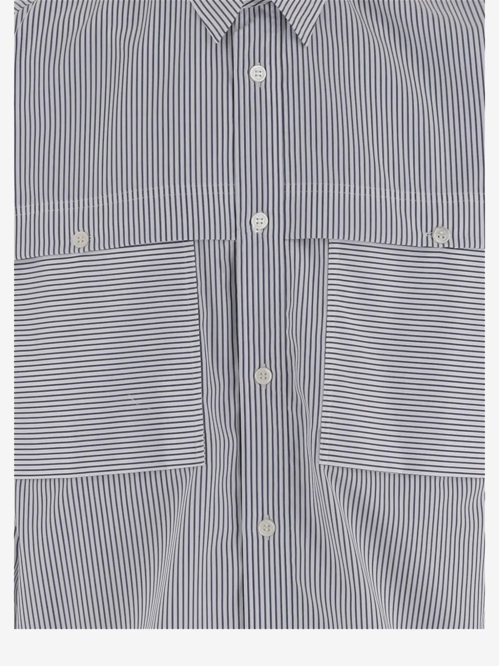 Comme des Garçons Homme Gestreept overhemd Wit