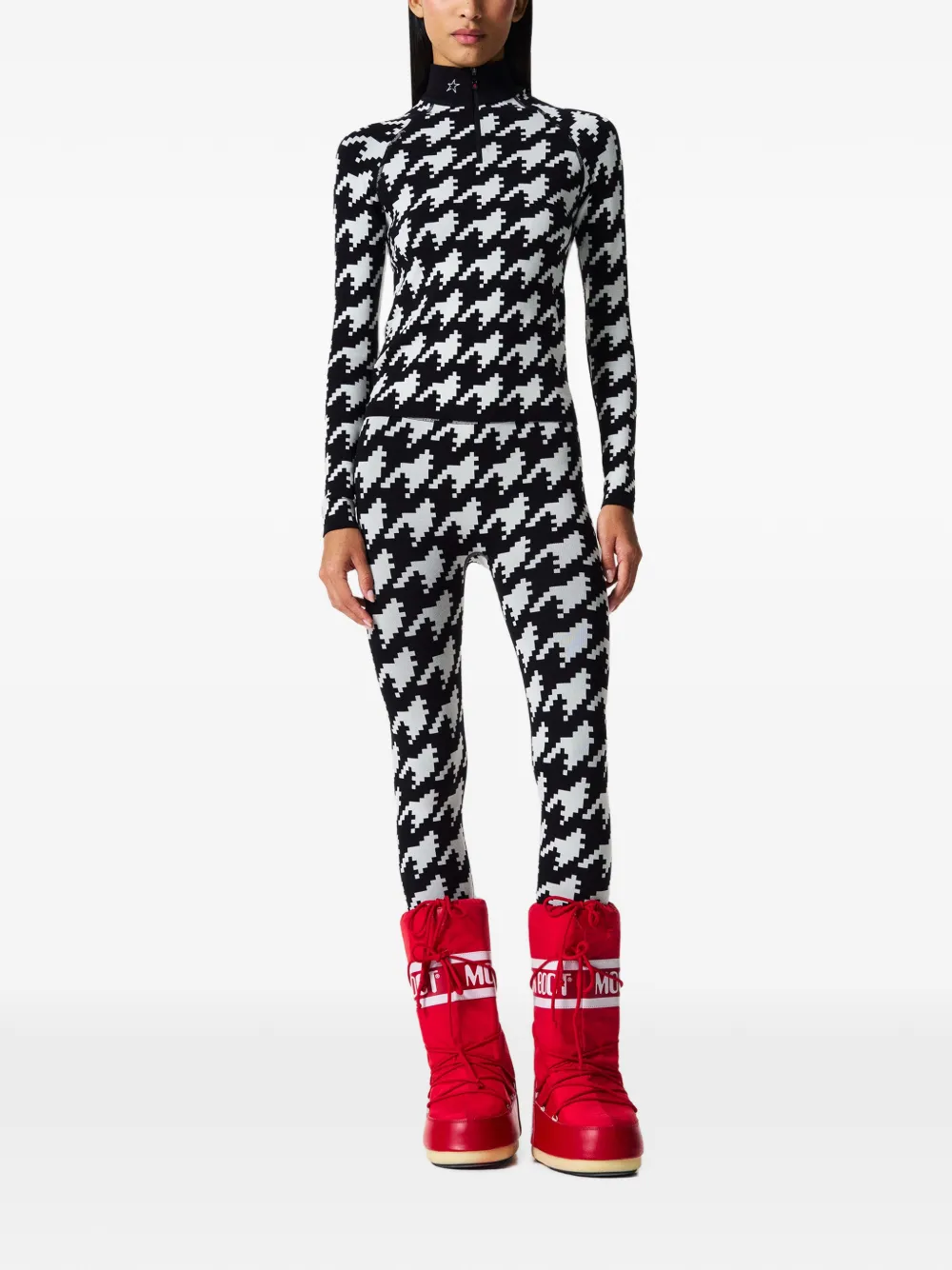 Perfect Moment Top met jacquard Zwart