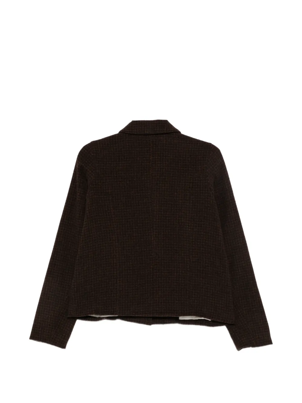 Casey Casey Check-pattern Boxy Jacket In Brown