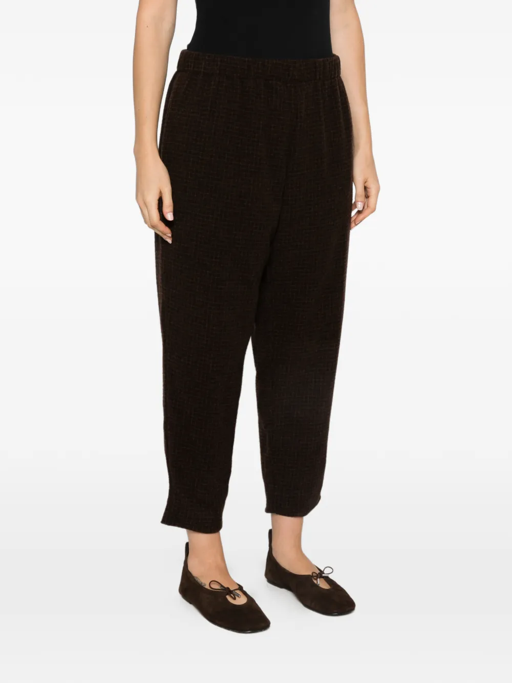 Casey Geruite broek Bruin