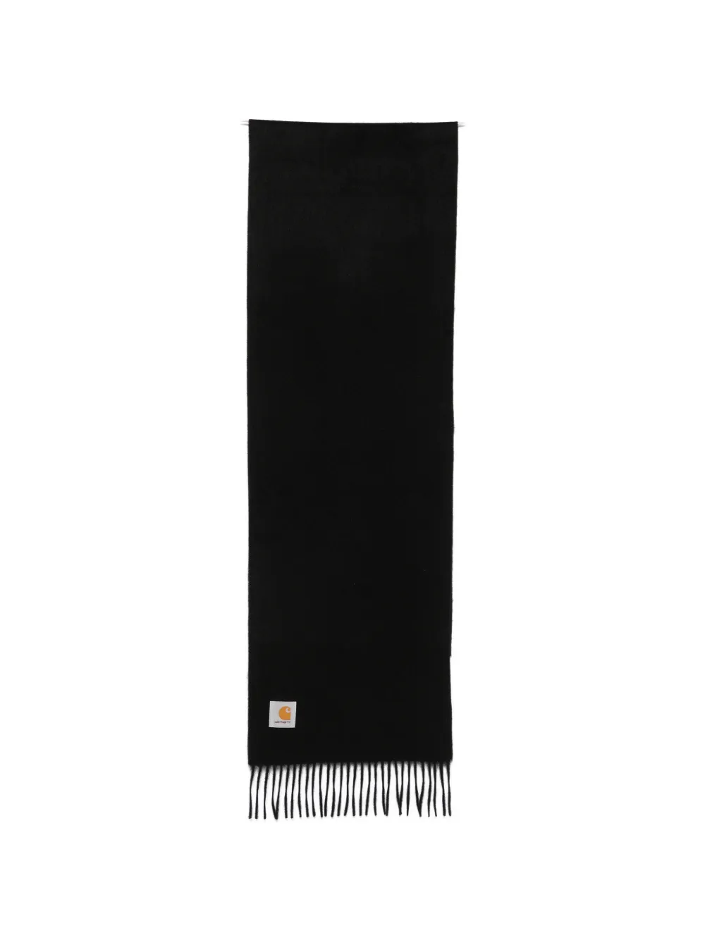 Carhartt WIP Square Label fringed scarf Zwart