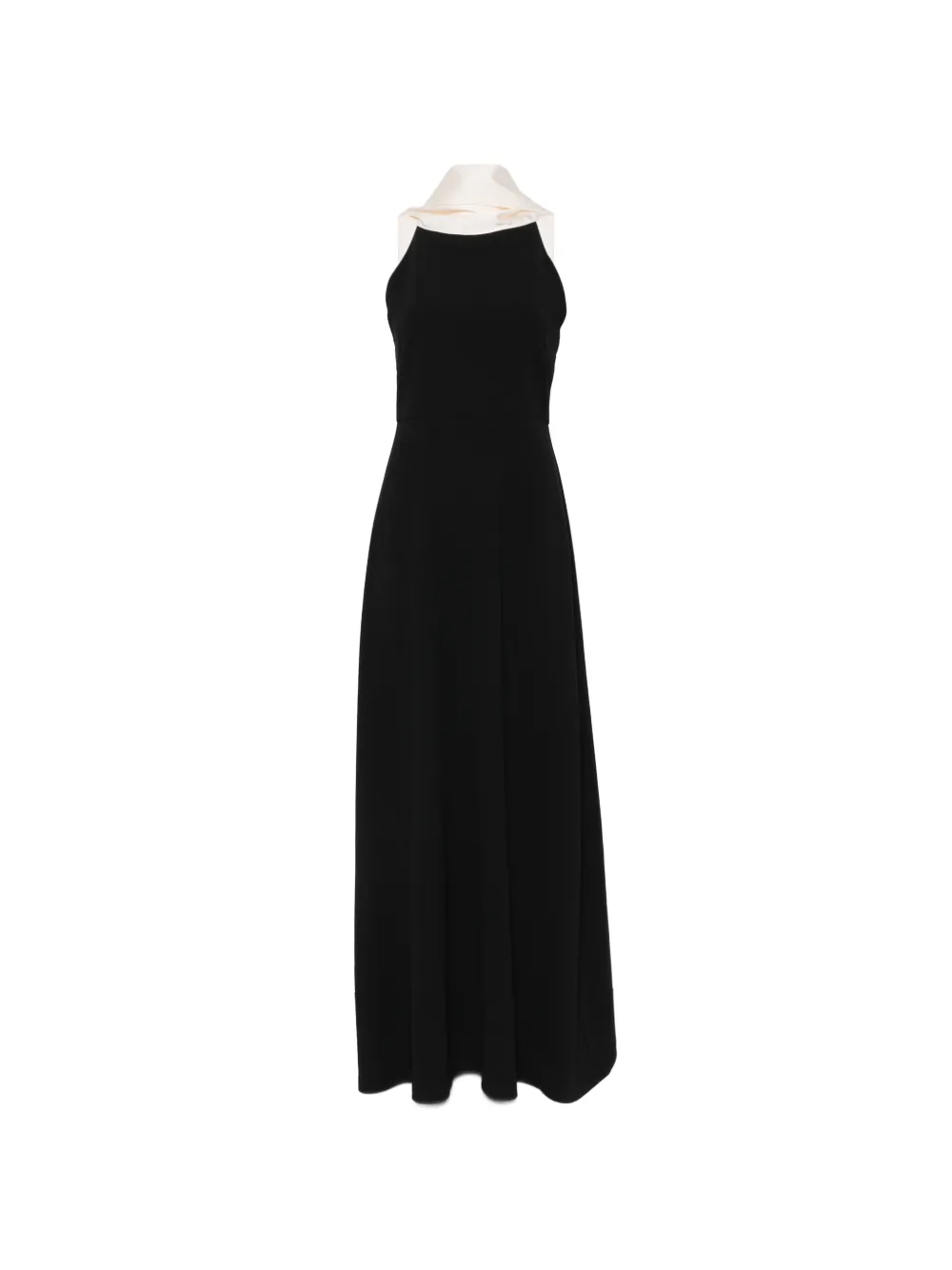 Eleh draped-panel sleeveless maxi dress Zwart