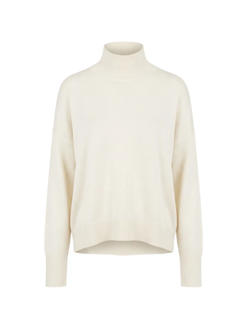 Patrizia Pepe high-neck logo-plaque sweater - Nude