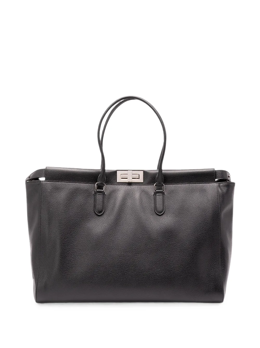 FENDI Large Peekaboo grained leather tote bag