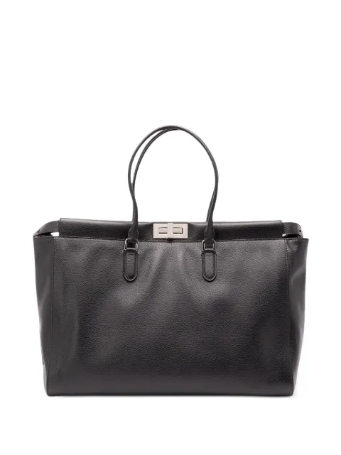 FENDI tote Peekaboo grande de piel granulada