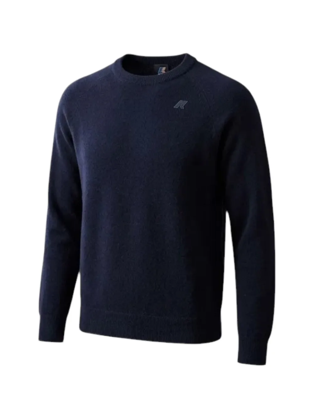 K-Way logo-patch raglan-sleeve sweater - Bleu K-Way logo-patch raglan-sleeve sweater - Bleu