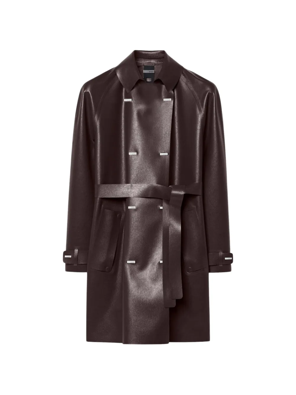 RRD double-breasted faux-leather coat - Marrone