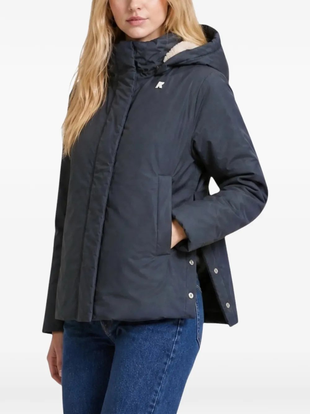 K-Way Marlette Twill jack met capuchon Grijs