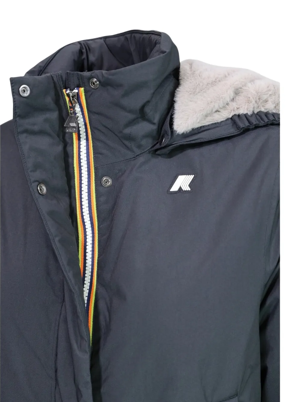 K-Way Marlette Twill jack met capuchon Grijs