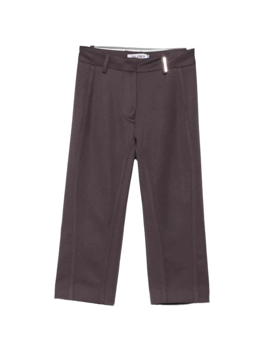 The Attico seam-detail knee-length shorts - Gris The Attico seam-detail knee-length shorts - Gris