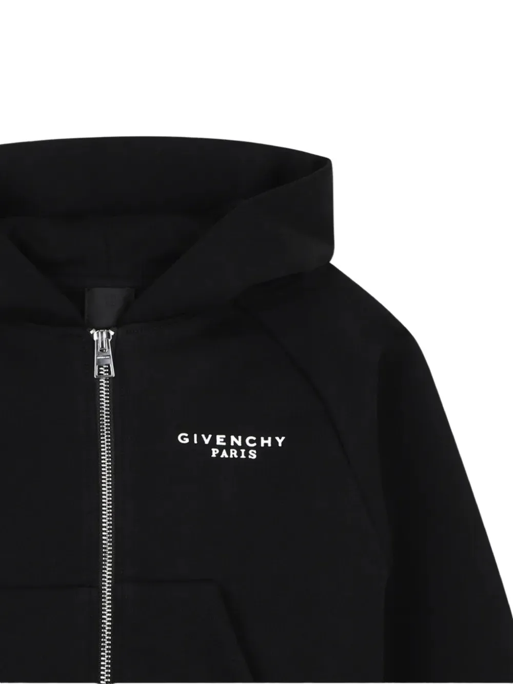 Givenchy Kids Hoodie met logoprint en rits Zwart