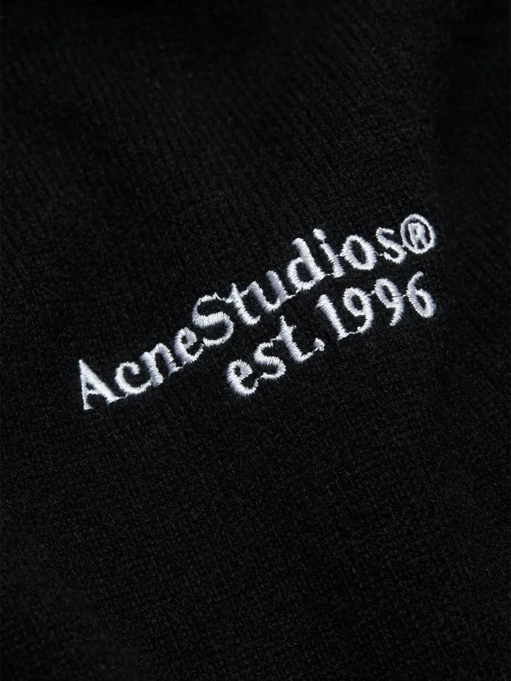 Acne Studios Wollen gebreid poloshirt Zwart