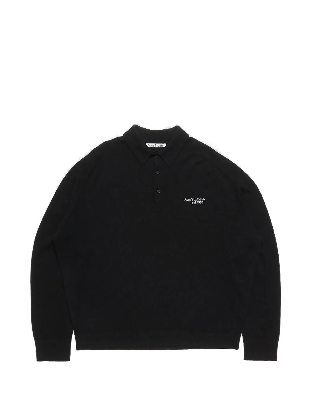 Acne Studios wool knit polo - Nero