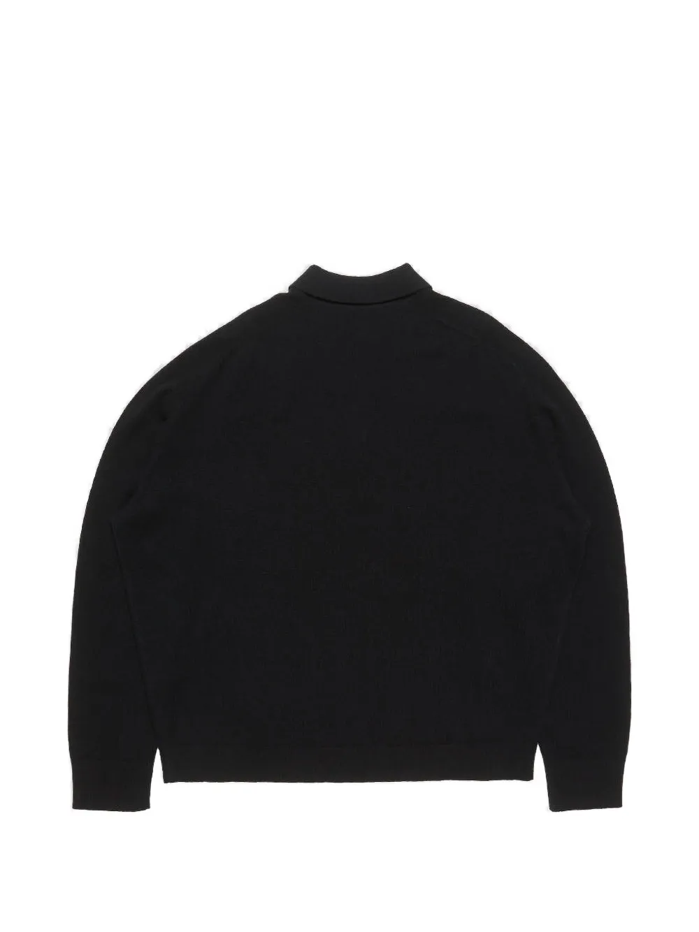 Acne Studios Wollen gebreid poloshirt Zwart