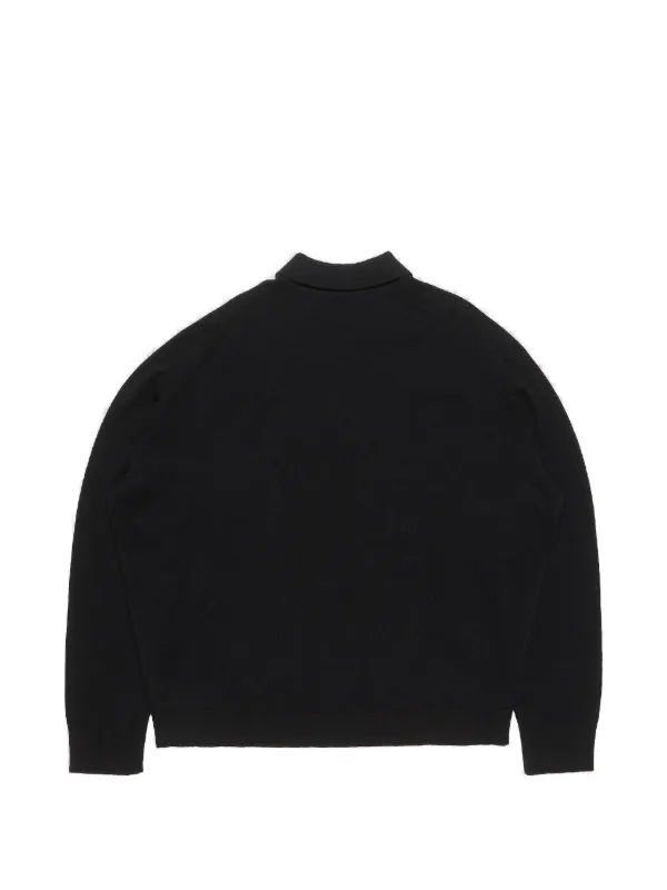 Acne Studios ニットポロシャツ | ブラック | FARFETCH JP