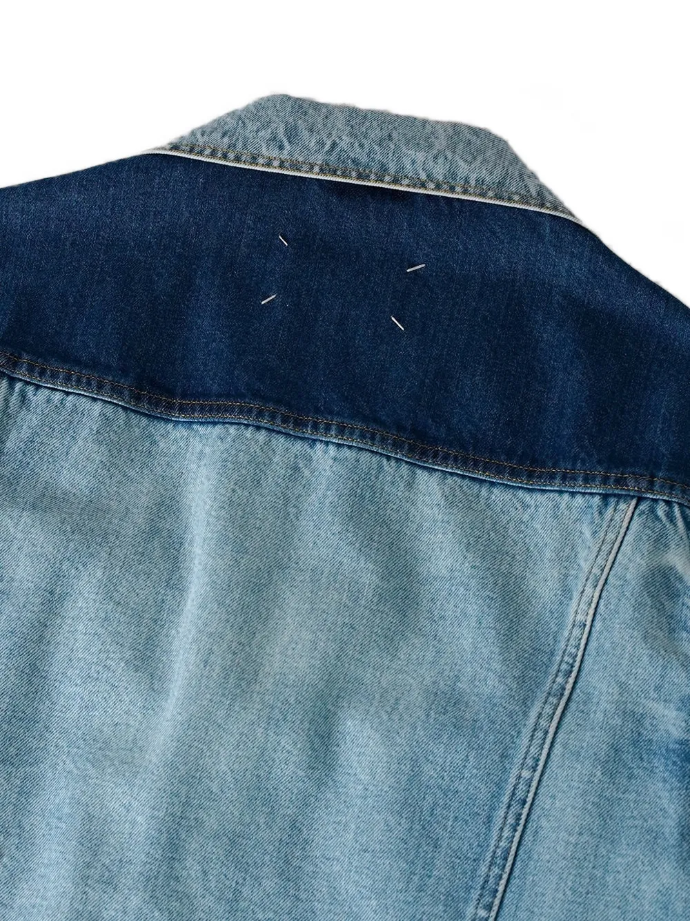 Maison Margiela Patchwork denim jack Blauw