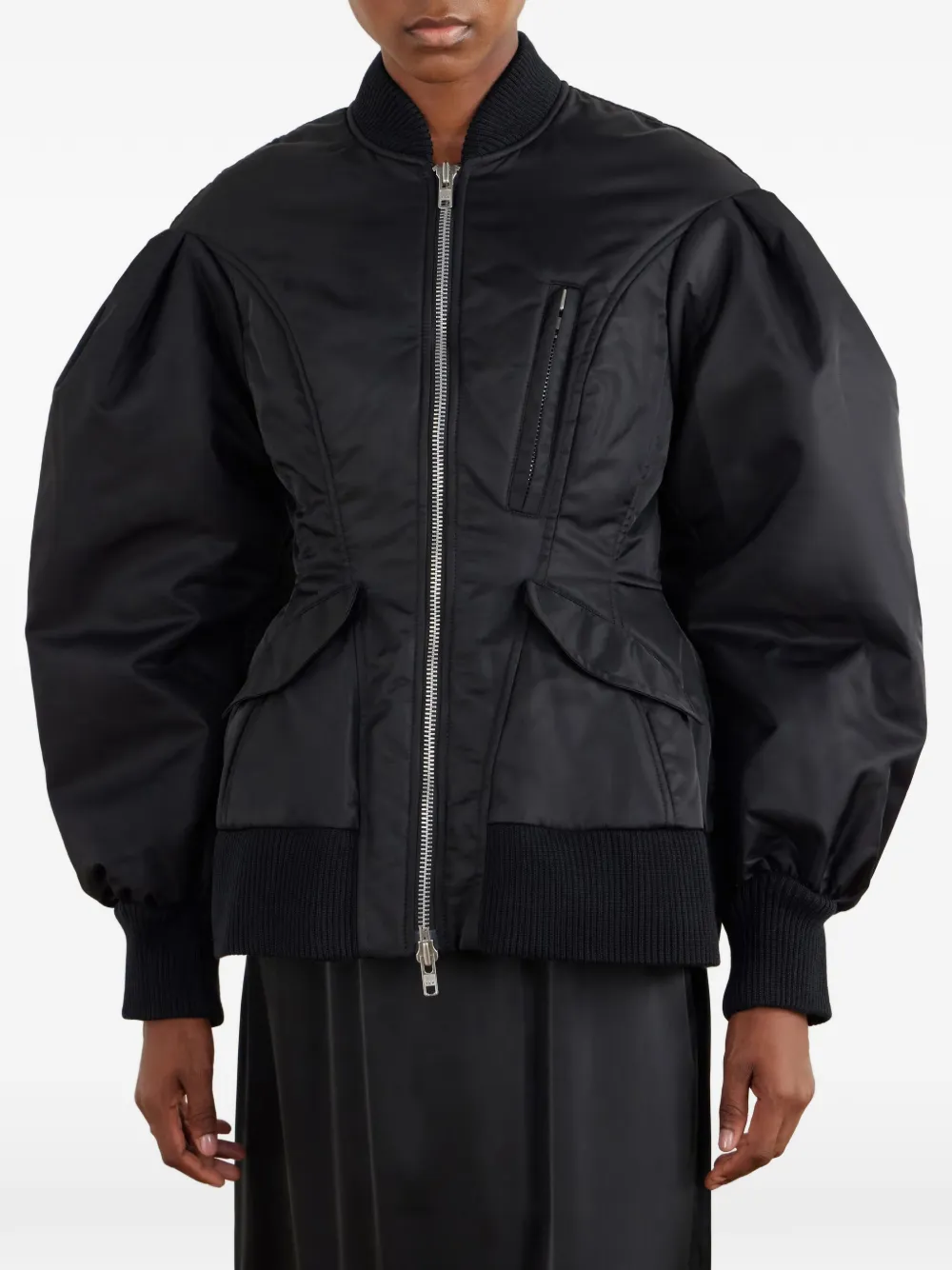 Simone Rocha padded sculpted bomber jacket Zwart