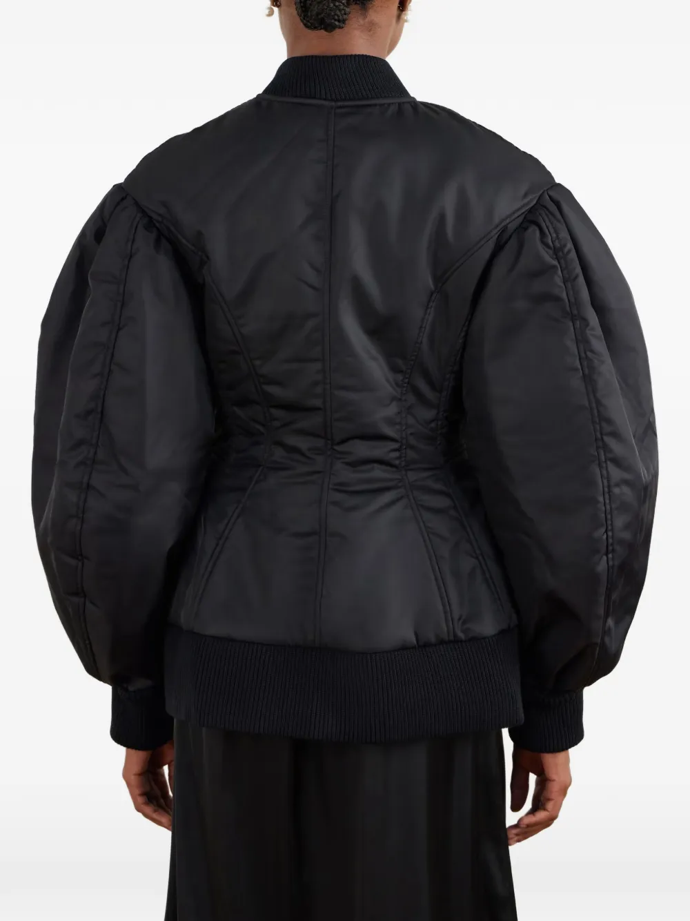 Simone Rocha padded sculpted bomber jacket Zwart