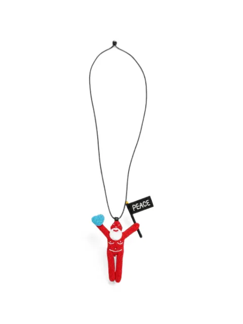 Walter Van Beirendonck Peace Jewel beaded necklace
