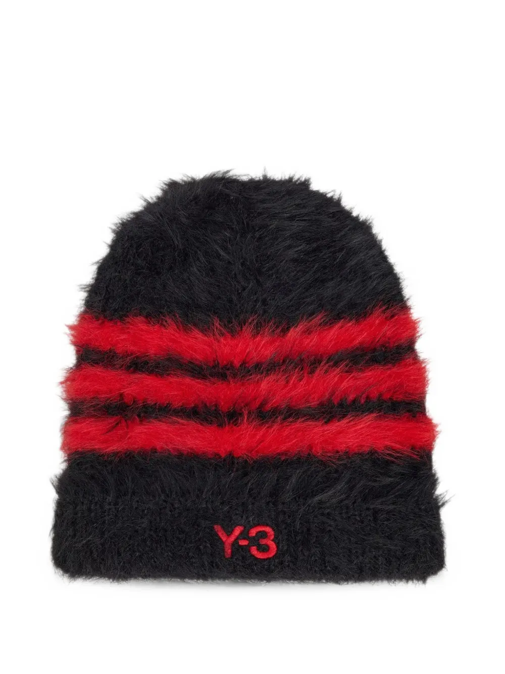 Y-3 3-stripes Beanie Hat In Black