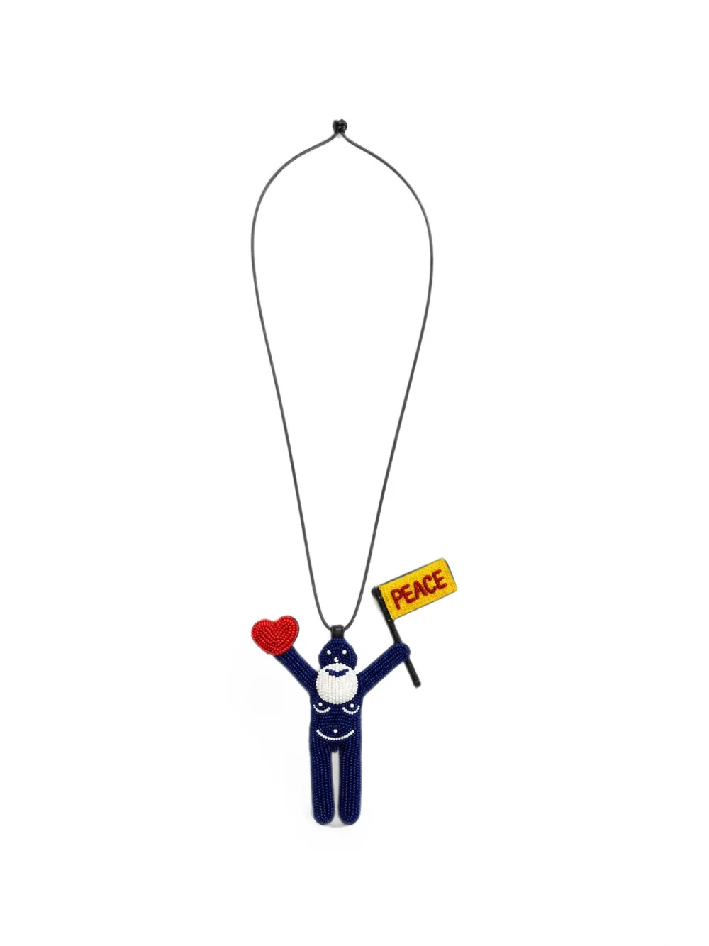 Walter Van Beirendonck Peace Jewel beaded necklace