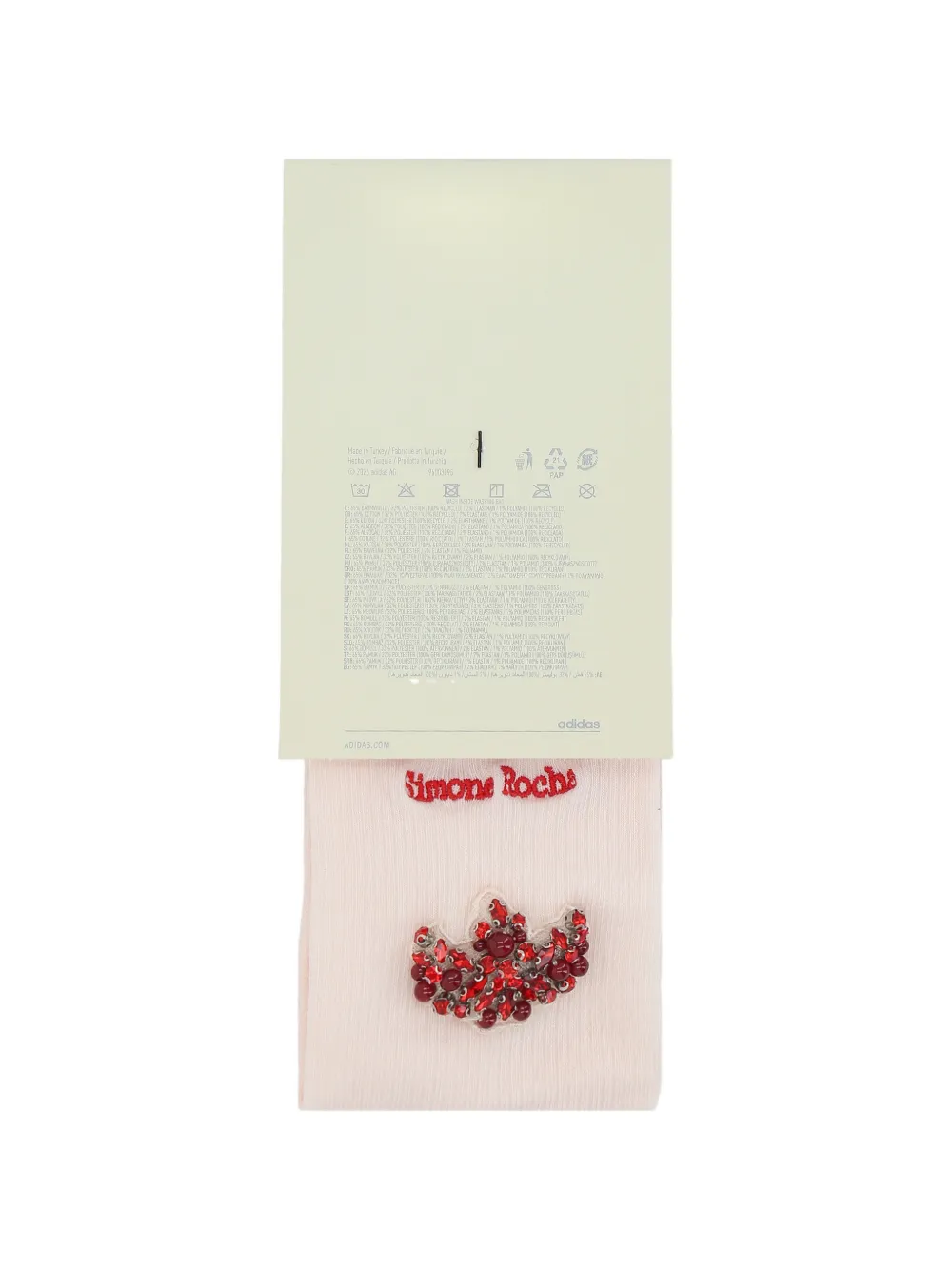 adidas x Simone Rocha crystal-embellished embroidered socks Roze