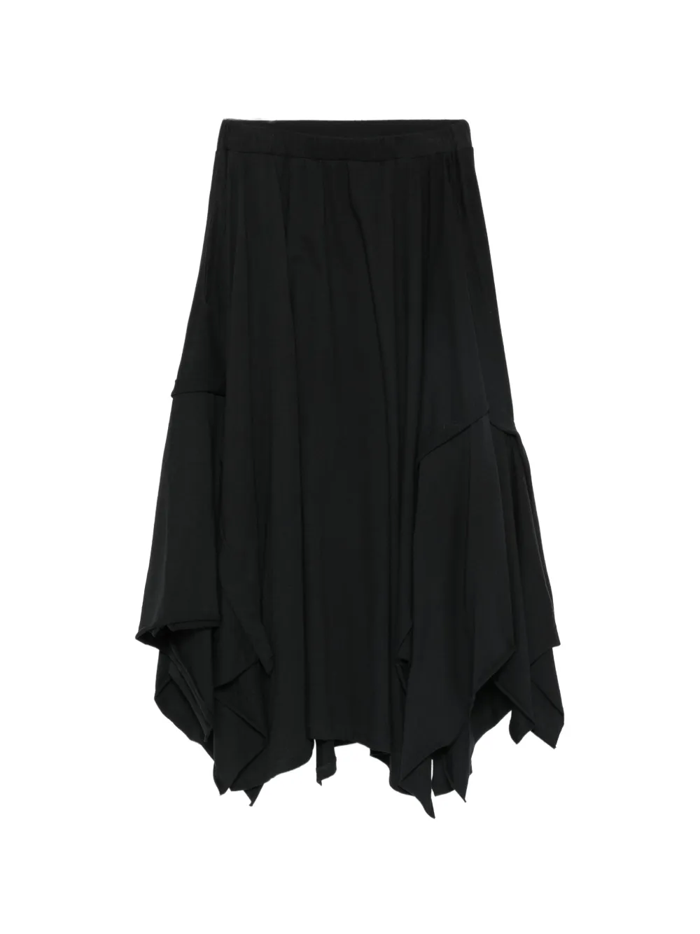 Yohji Yamamoto asymmetric layered skirt Zwart