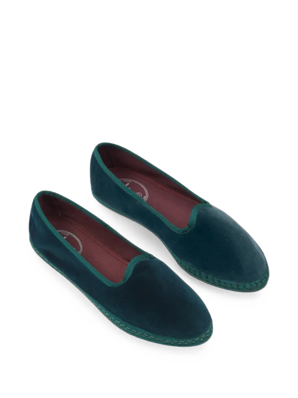 FLABELUS Bernarda velvet loafers Groen