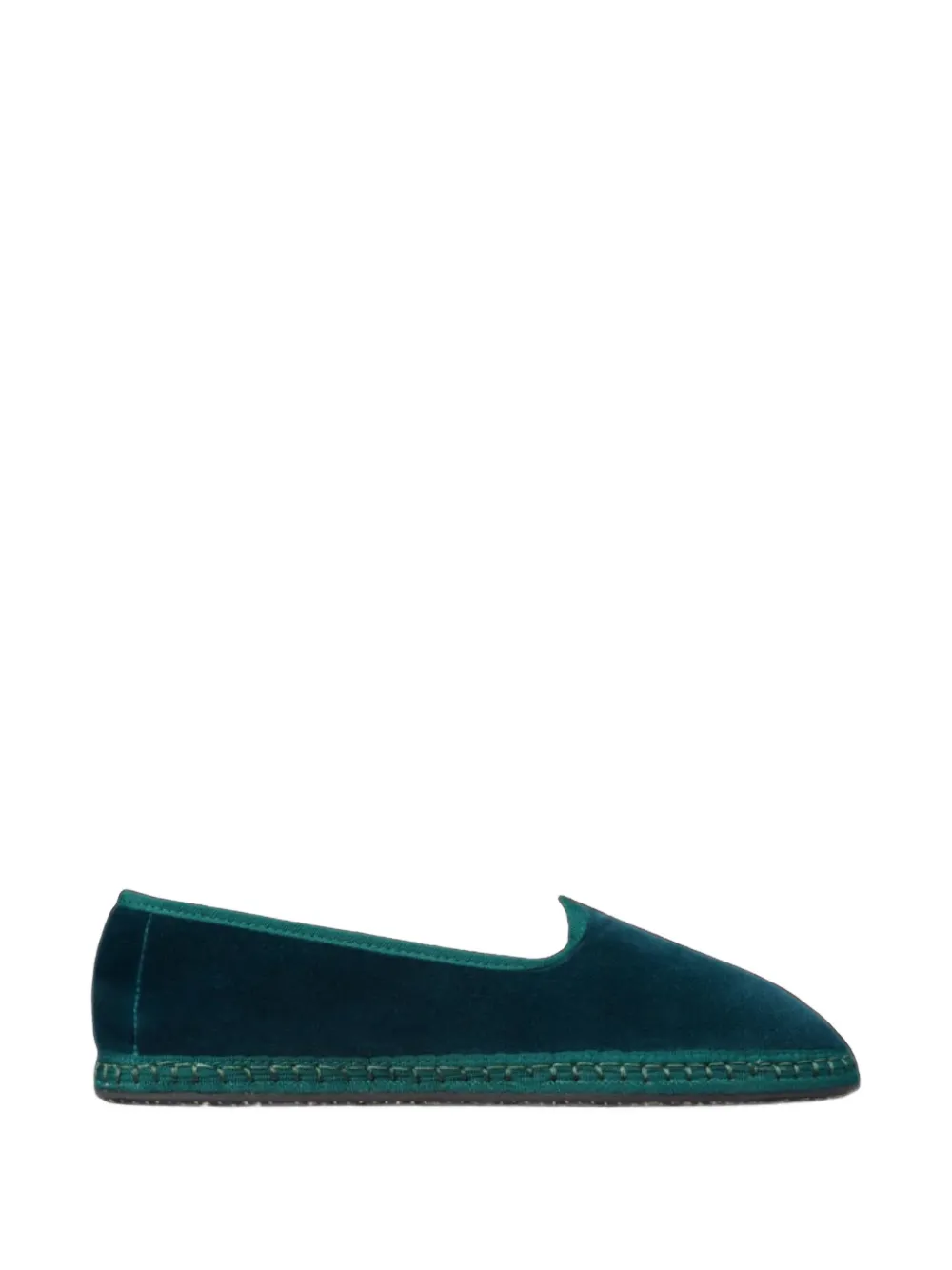 FLABELUS Bernarda velvet loafers - Verde