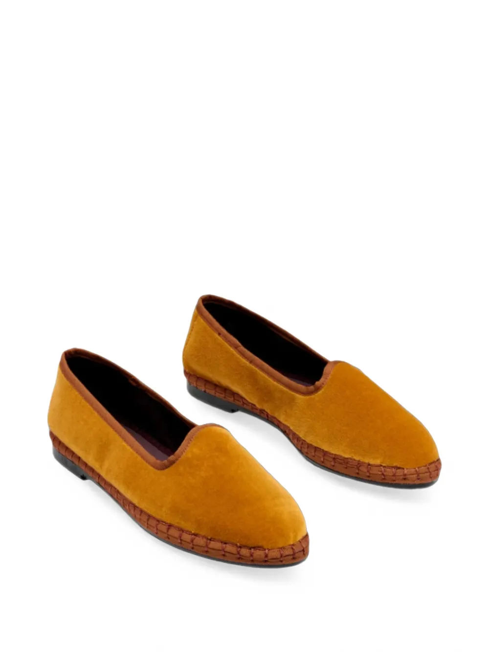 FLABELUS Diggory velvet loafers Geel