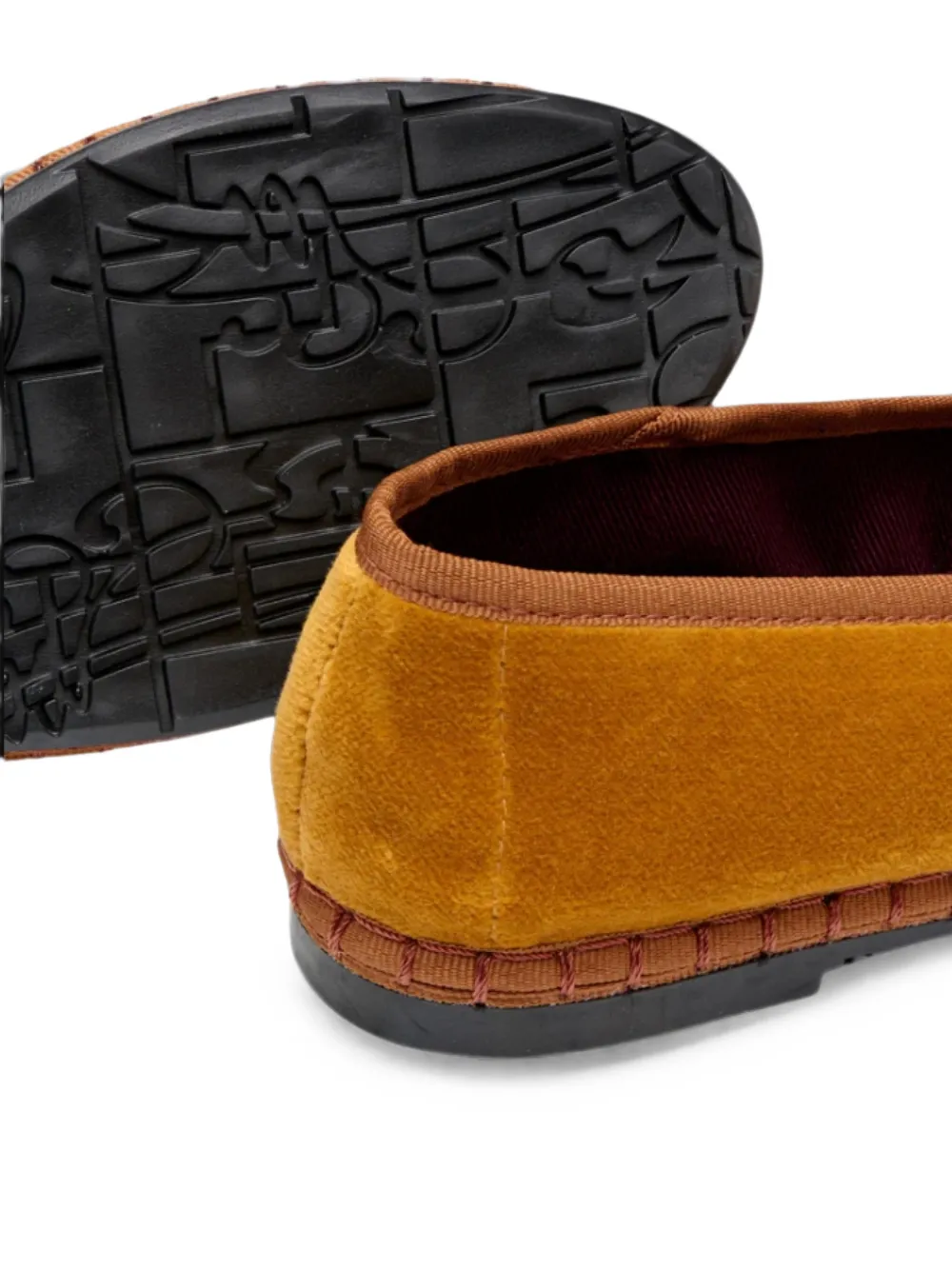 FLABELUS Diggory velvet loafers Geel