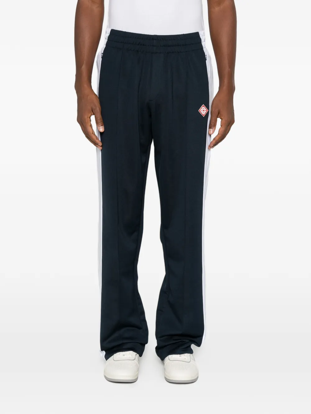 Casablanca logo-patch pinstriped-panel track pants Blauw