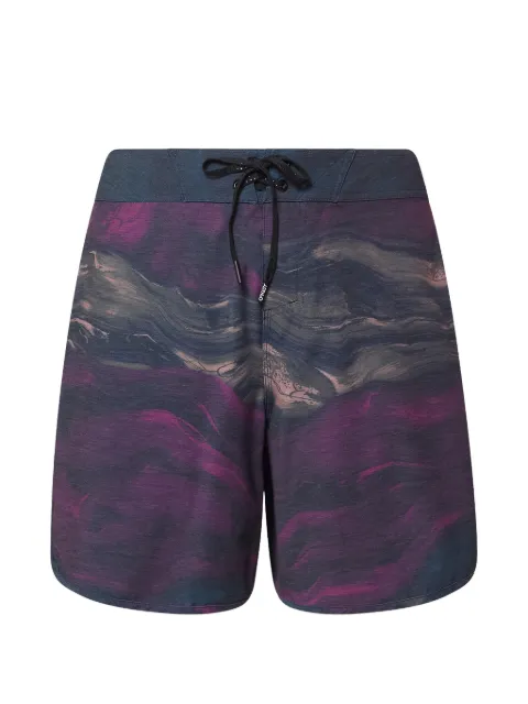 Oakley Marble Swirl marble-print swim shorts