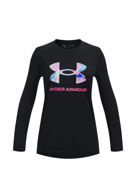 Under Armour Kids Tech™ logo-printed long-sleeved T-shirt