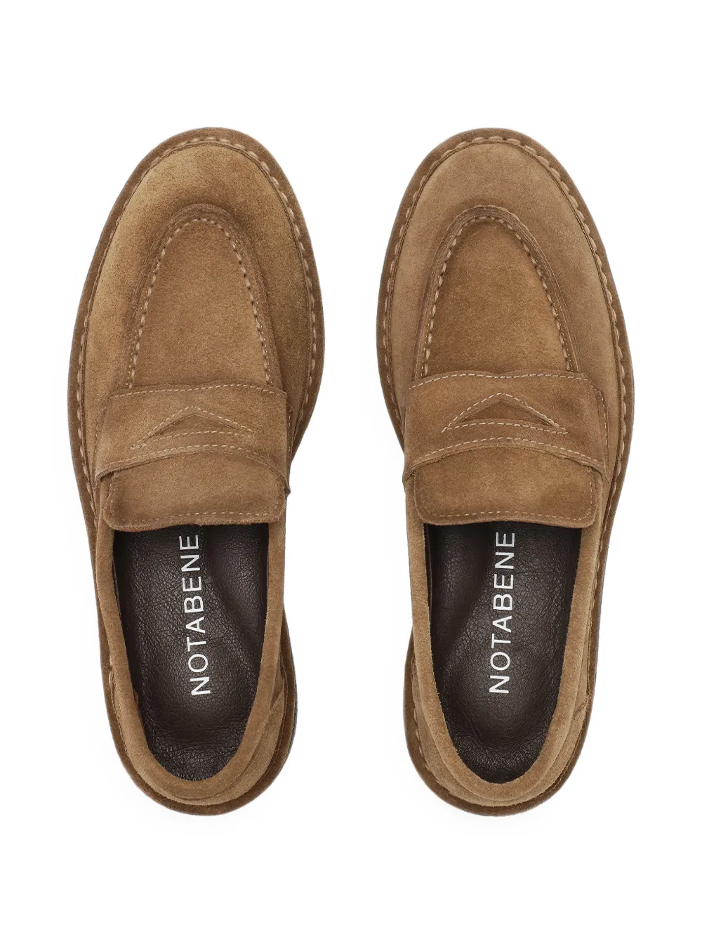 Notabene Lunelle suede loafers Bruin