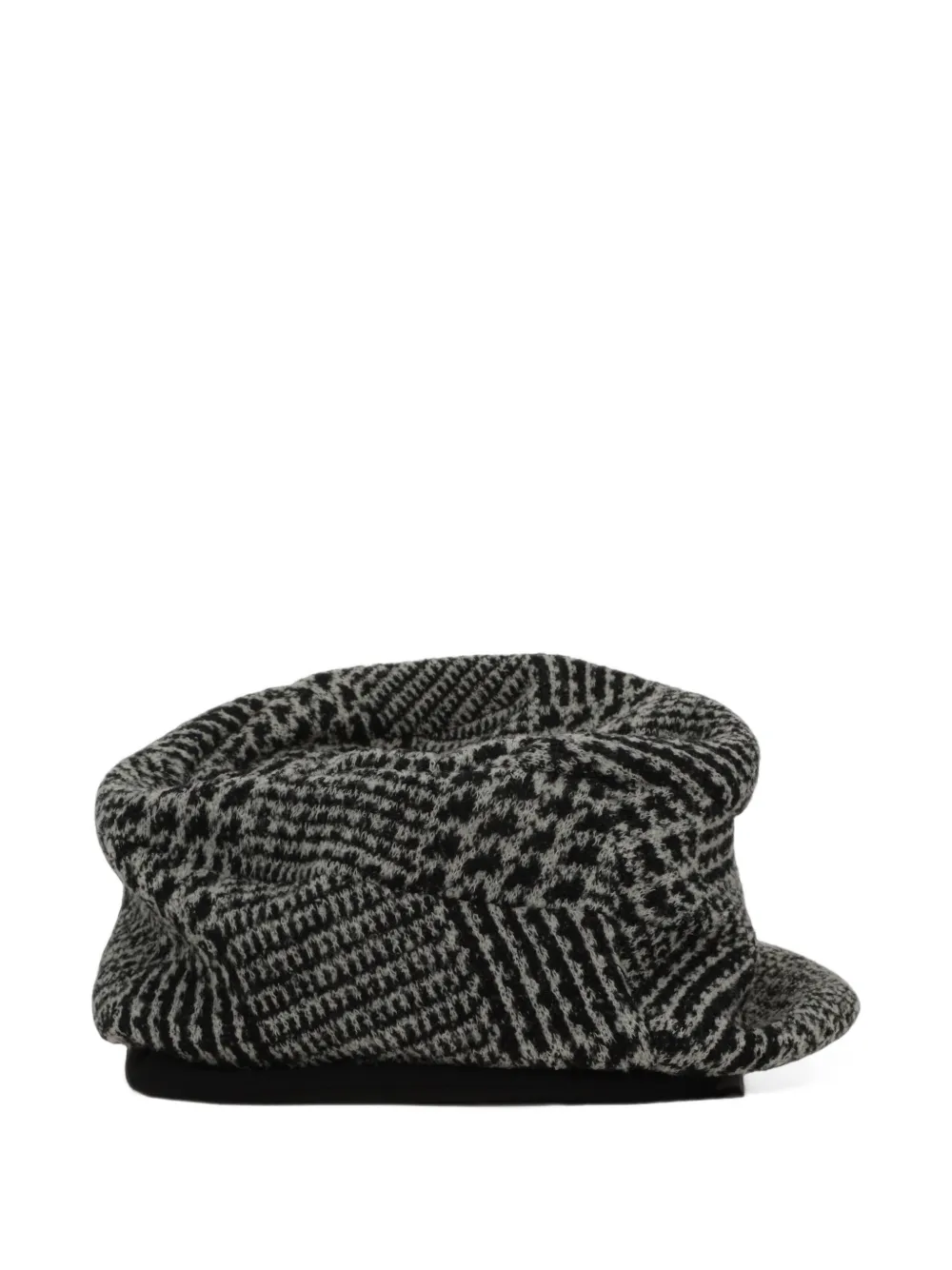Junya Watanabe houndstooth-pattern flat bucket hat Zwart